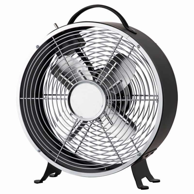 8 Inch Metal Table Fan Matt Black 